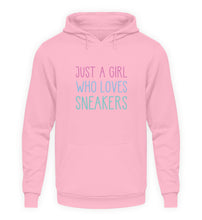 Lade das Bild in den Galerie-Viewer, Girl who loves sneakers - Damen Hoodie