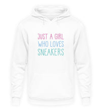 Lade das Bild in den Galerie-Viewer, Girl who loves sneakers - Damen Hoodie
