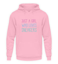 Lade das Bild in den Galerie-Viewer, Girl who loves sneakers - Damen Hoodie
